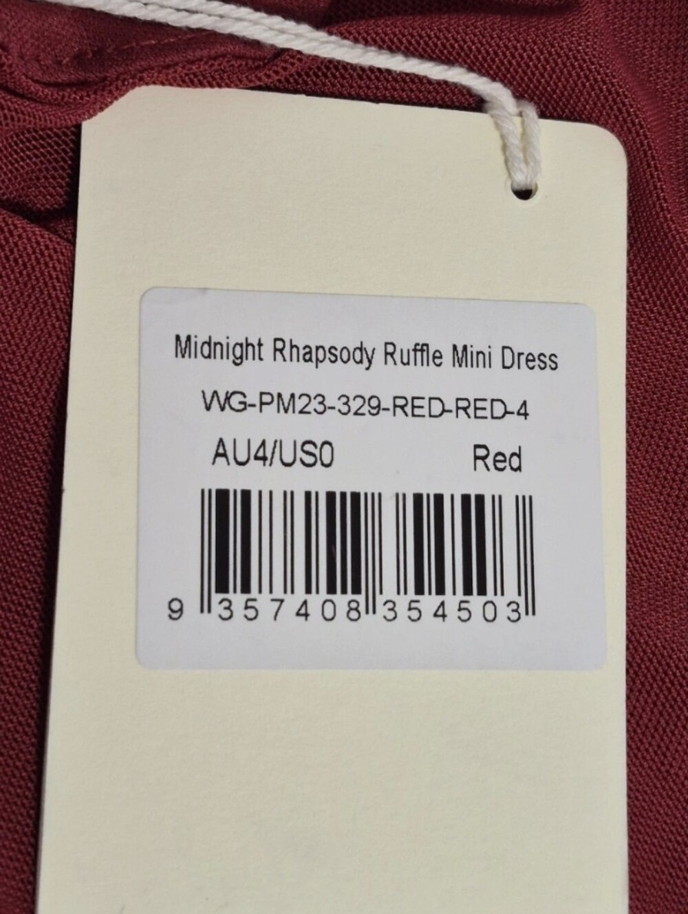 Peppermayo Midnight Rhapsody Ruffle Mini Dress Size 0 - Picture 10 of 10